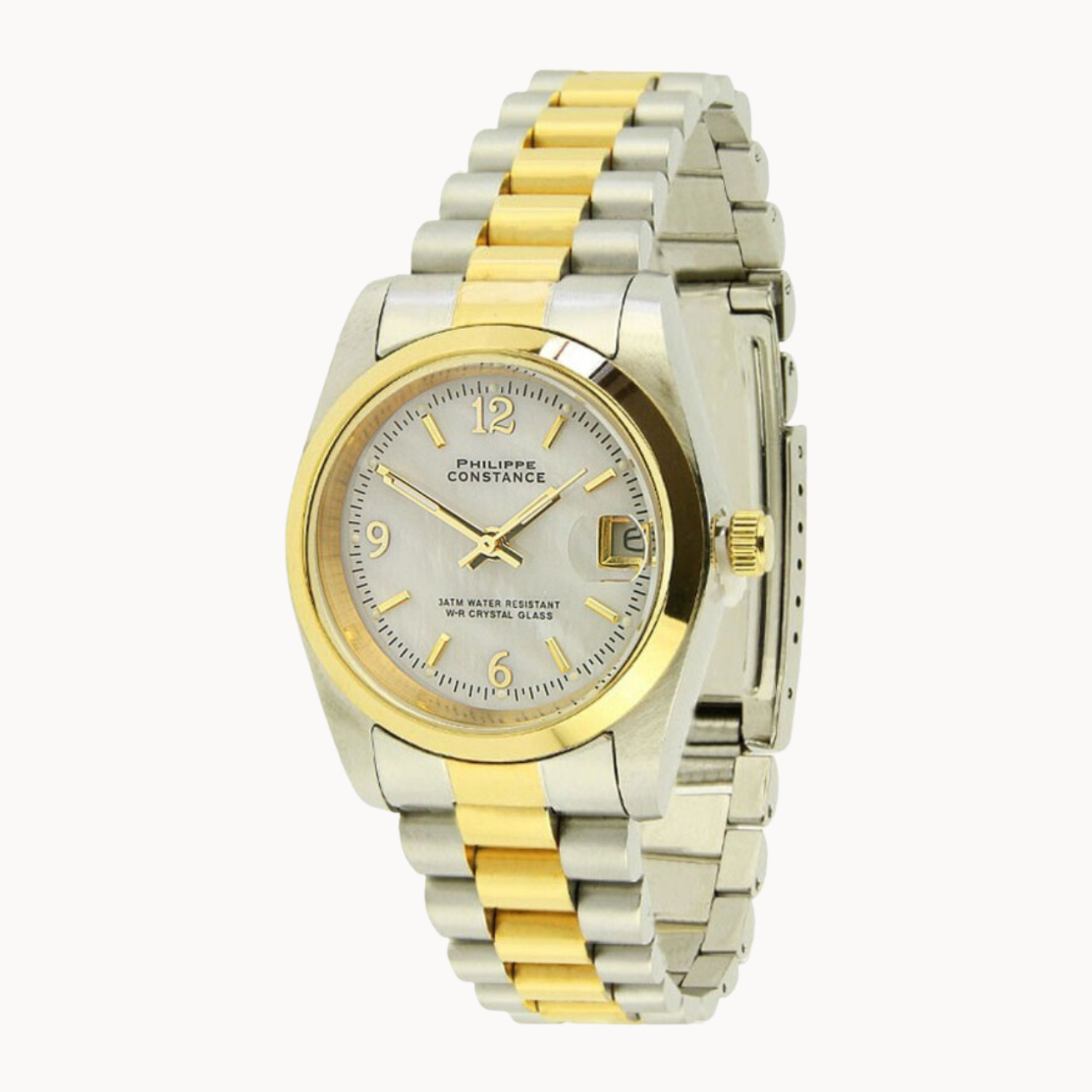 PHILIPPE CONSTANCE "BI-COLOR" PLAIN MARBLE WHITE