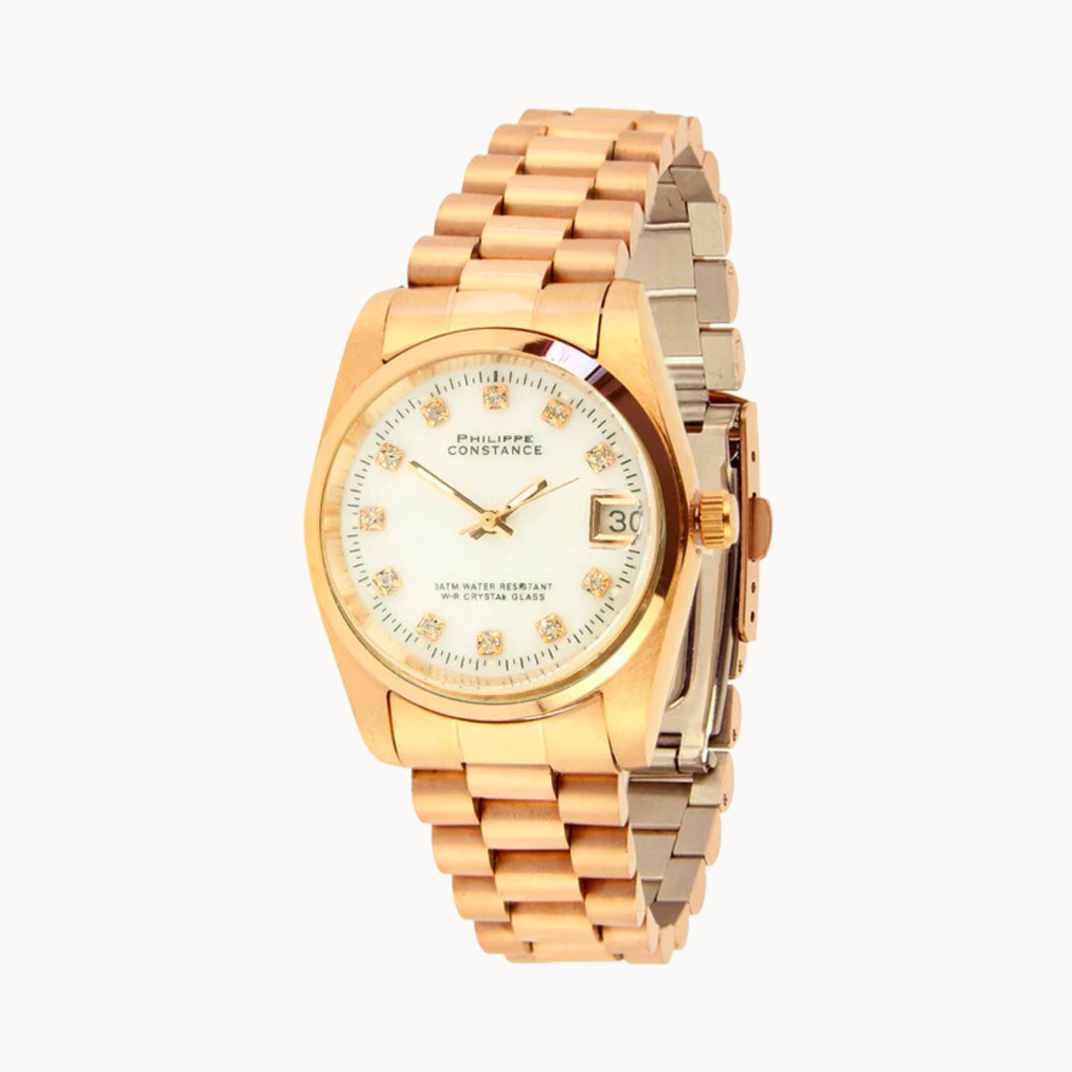 PHILIPPE CONSTANCE "ROSÉ" STONES WHITE MARBLE