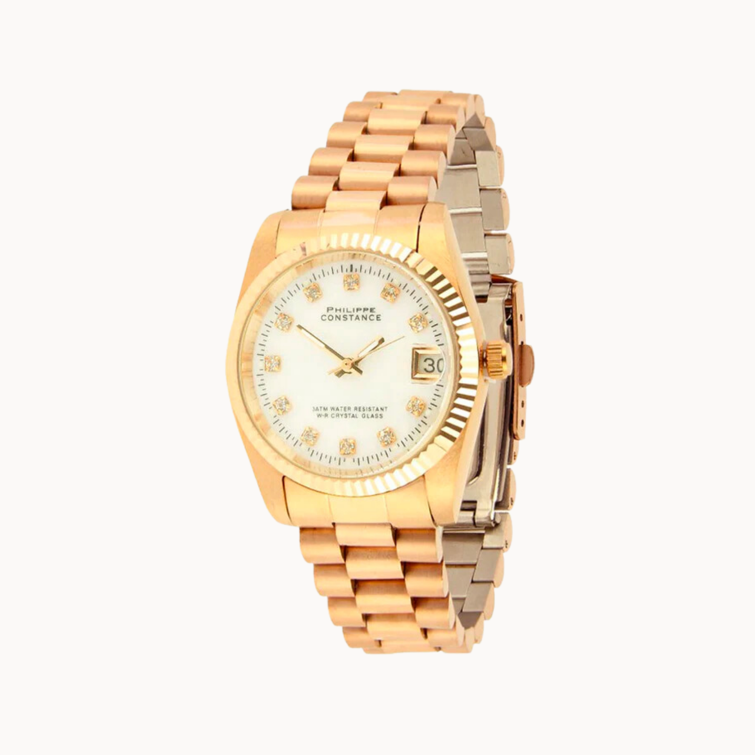 PHILIPPE CONSTANCE "SERRATED ROSÉ" STONES WHITE MARBLE