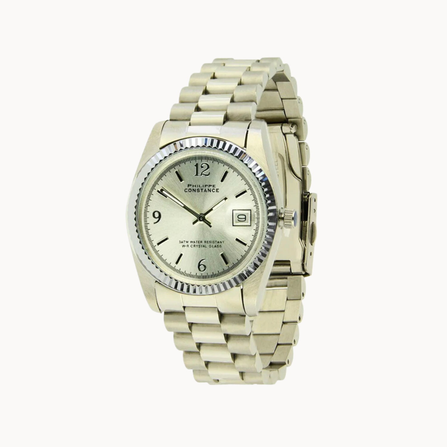 PHILIPPE CONSTANCE "SERRATED SILVER" PLAIN SILVER