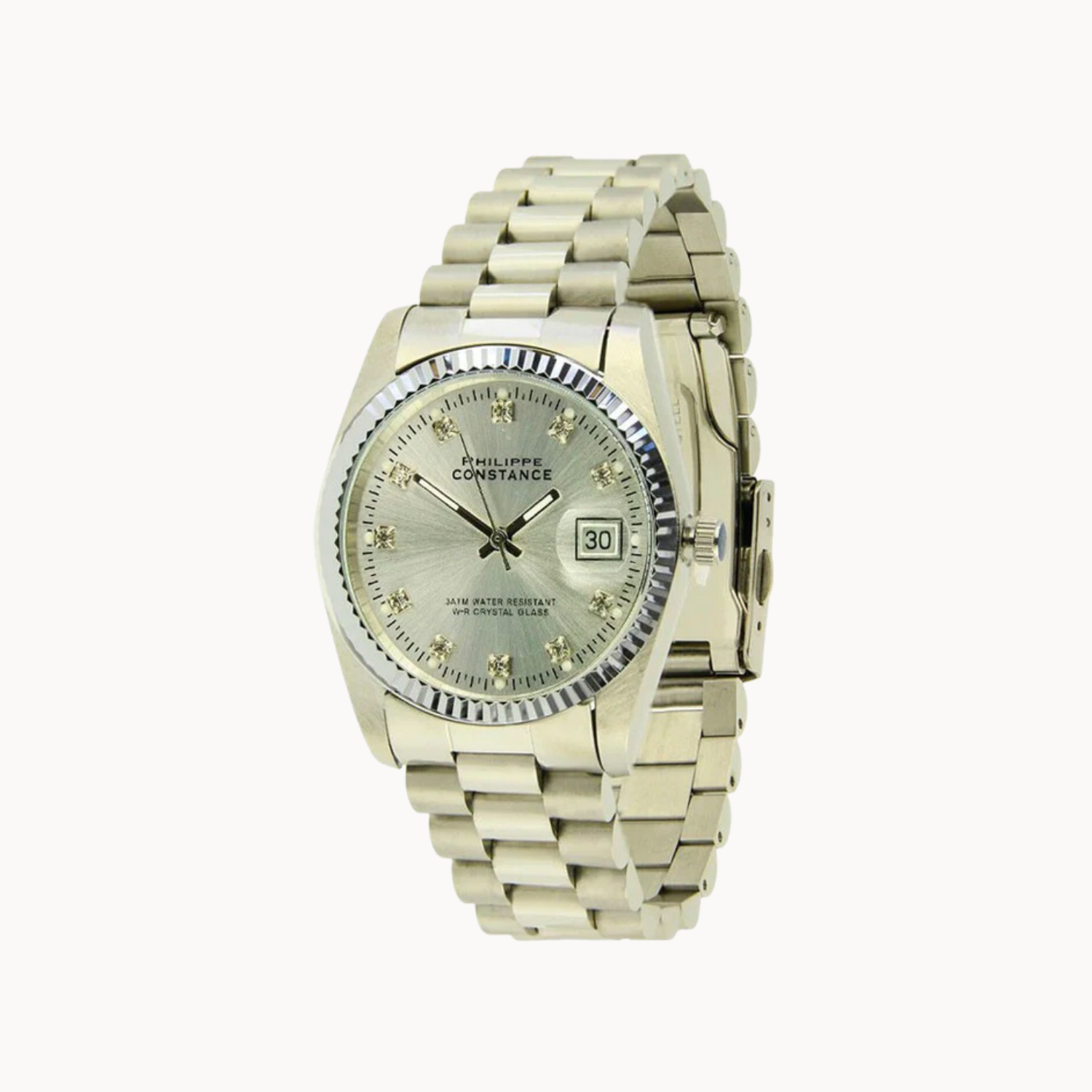 PHILIPPE CONSTANCE "SERRATED SILVER" STONES SILVER