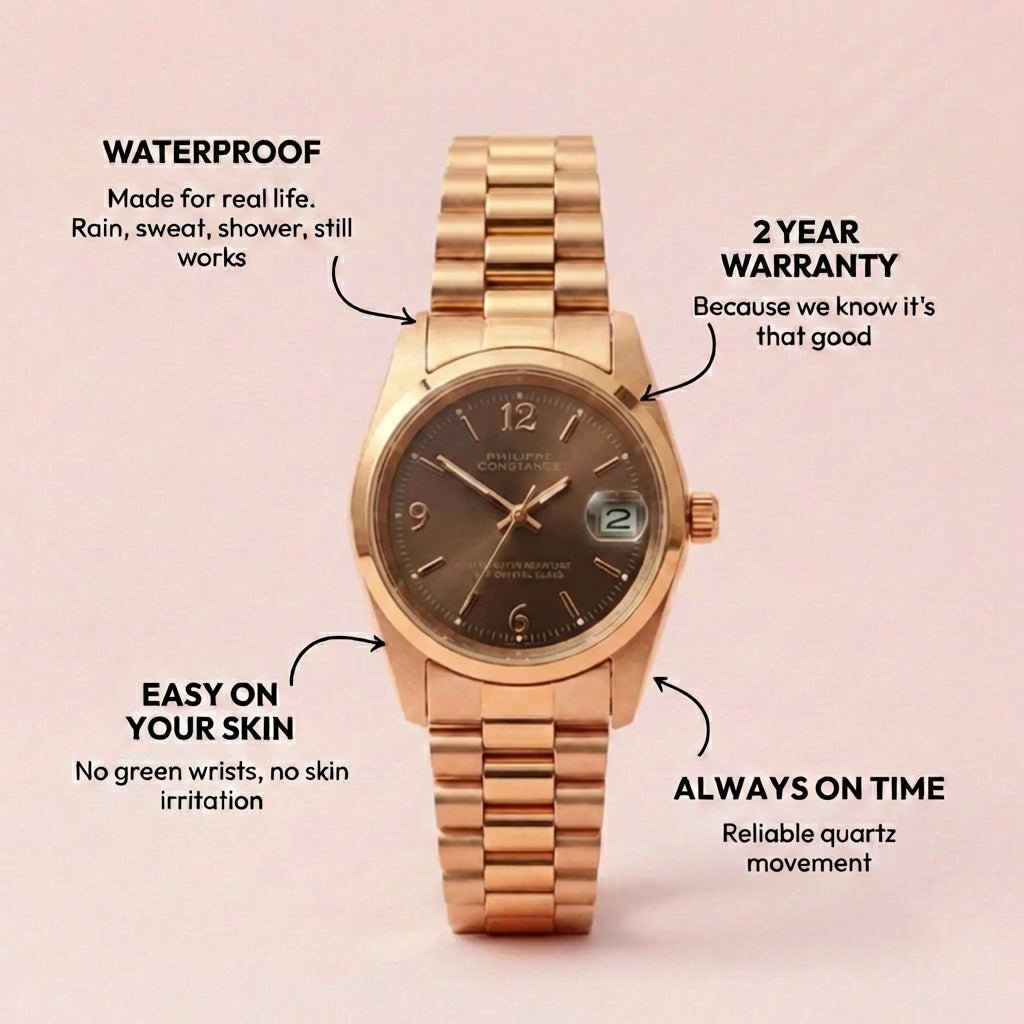PHILIPPE CONSTANCE "ROSÉ" PLAIN BROWN