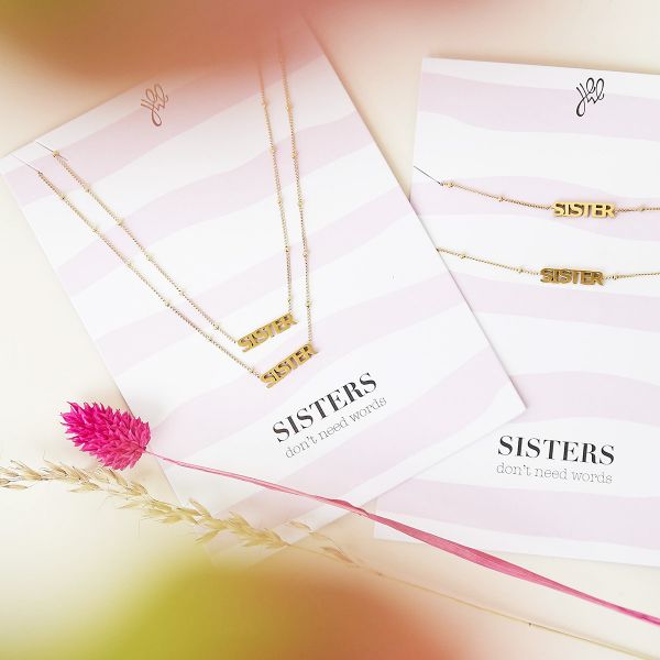 NECKLACE SISTERS DON'T NEED WORDS