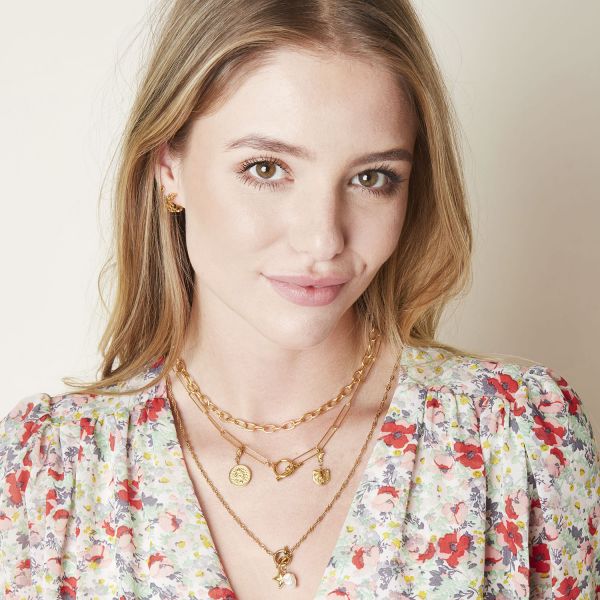 NECKLACE CHISELED CHAIN GOLD