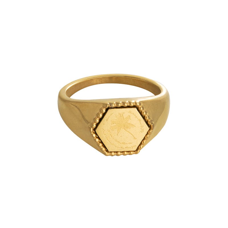 RING PALM TREE GOLD