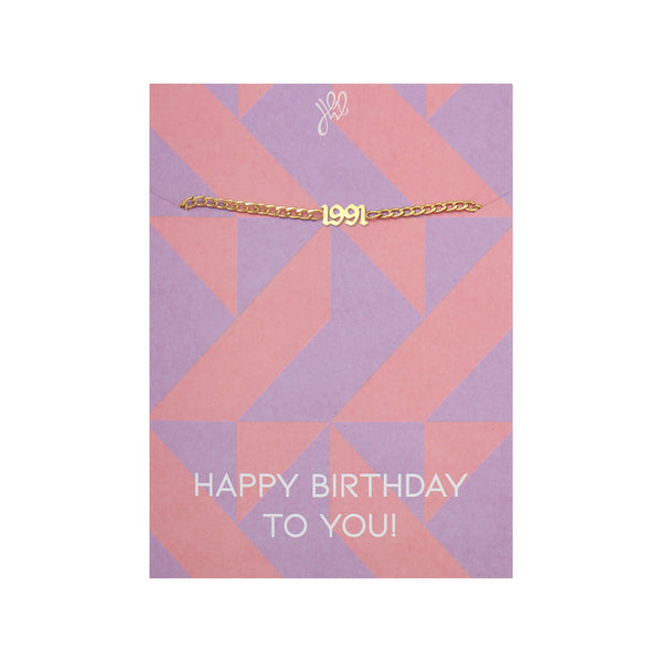 BRACELET YEAR OF BIRTH GOLD