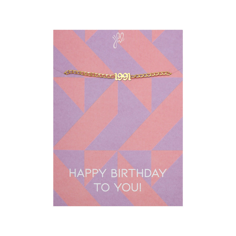 BRACELET YEAR OF BIRTH GOLD