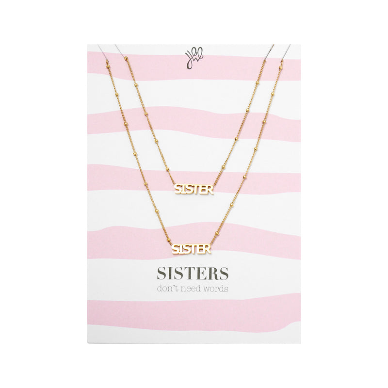 NECKLACE SISTERS DON'T NEED WORDS