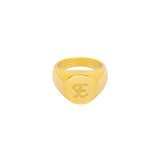 RING INITIAL SIGNET GOLD