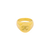 RING INITIAL SIGNET GOLD