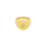 RING INITIAL SIGNET GOLD