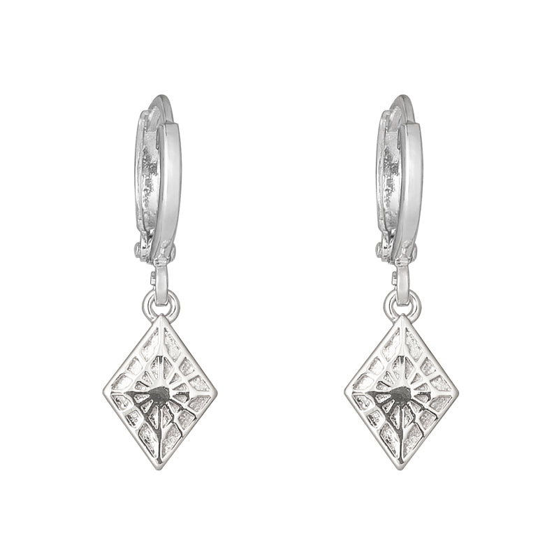 EARRINGS LOVELY DIAMOND SILVER