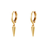 EARRINGS DANGLING CONE GOLD