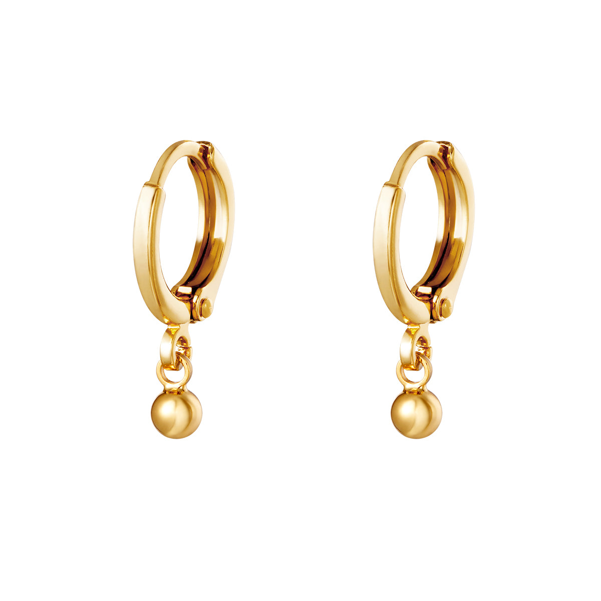 EARRINGS PLAIN DOT COIN GOLD