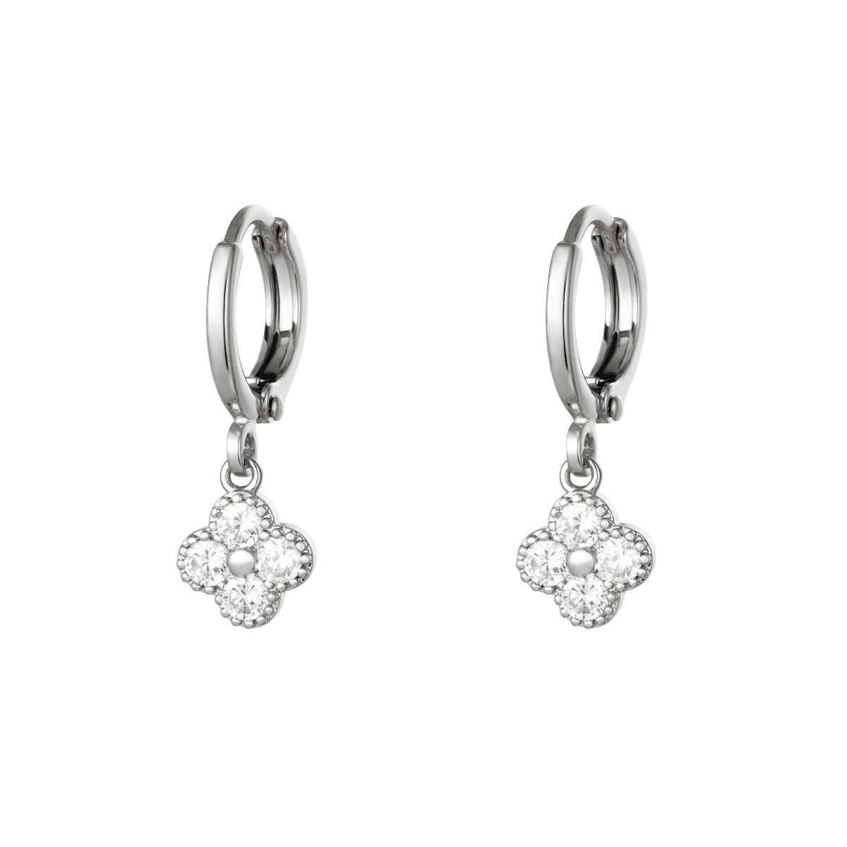 EARRINGS CLOVER SILVER