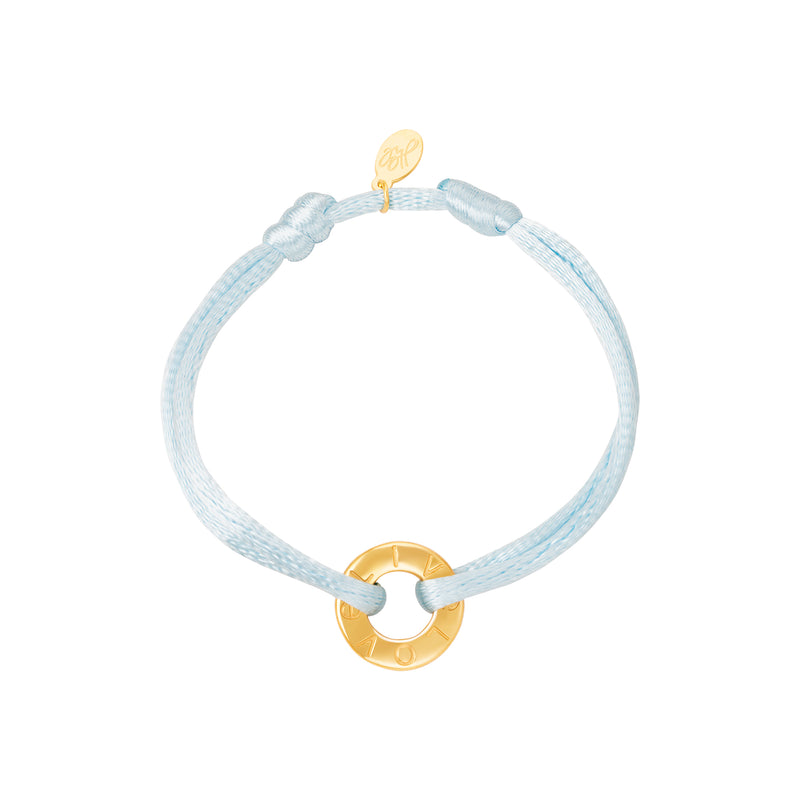 BRACELET STAINLESS STEEL RING - BABY BLUE