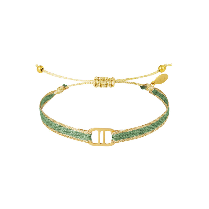 STOFFEN ARMBAND THE GOOD LIFE GROEN