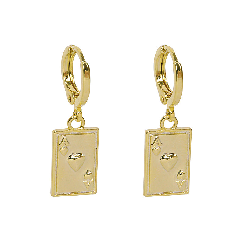 EARRINGS ACE OF CARDS