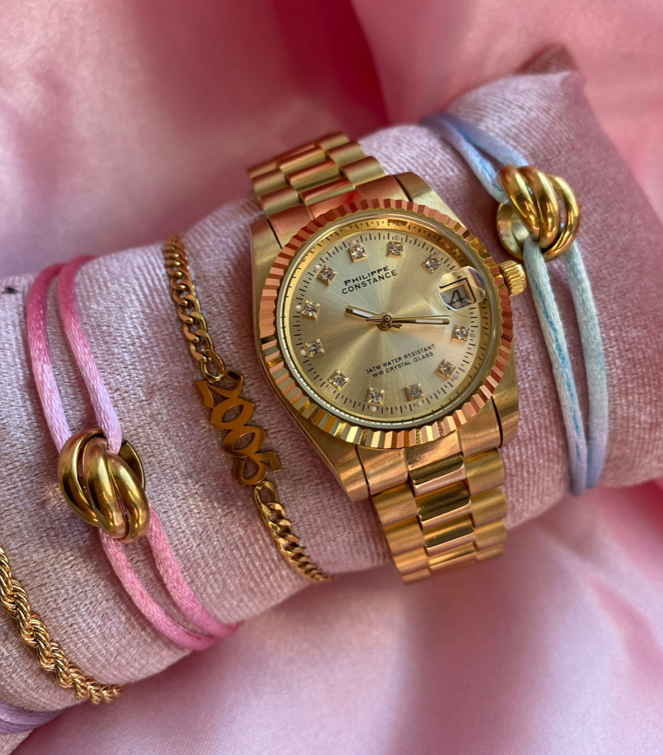 PHILIPPE CONSTANCE "SERRATED GOLD" STONES GOLD