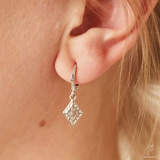 EARRINGS LOVELY DIAMOND SILVER