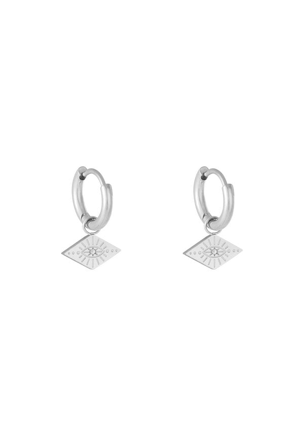 EARRINGS EVIL EYE SILVER