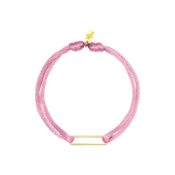 BRACELET SATIN CLIP PINK